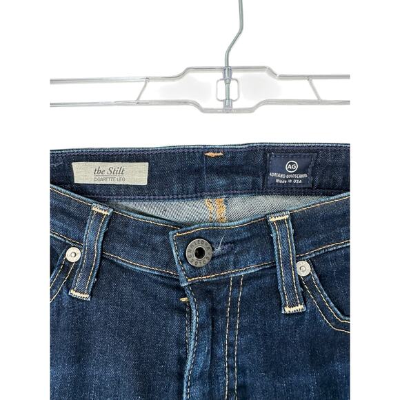 AG Adriano Goldschmied The Stilt Cigarette Leg Dark Wash Skinny Leg Jean Size 26 - Picture 4 of 12